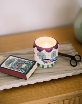 Candela in Ceramica "A Dopo" Peacock - Misted Lime - 4