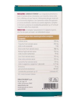 Carbonev Ferment per l'Eliminazione di Gas Intestinali - Capsule - 4