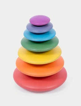 Dischi Arcobaleno in Legno da Impilare - 5