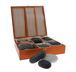 Hot Stone Massage - Set Deluxe con 68 Pietre Laviche - 1
