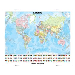 Il Mondo - Planisfero  Politico con Bandiere — Libro - 1