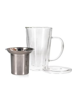 Infusiera in Vetro Borosilicato con Filtro in Acciaio - Herbal Infuser - 3