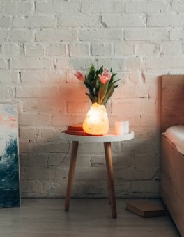 Lampada Sale Himalayano con base in Legno - 4