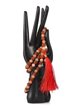 Mala con Rudraksha e Pietra di Luna - 2