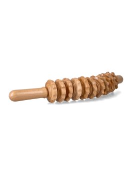 Massaggiatore in Legno Padma - Rullo Dentato Curvo - 2