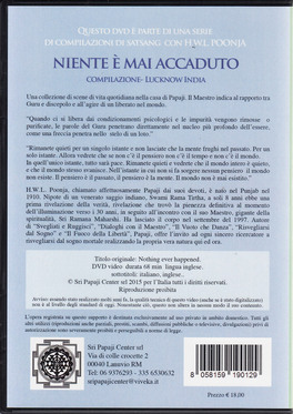 Niente è Mai Accaduto — DVD - 2