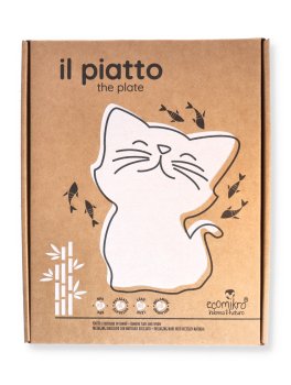 Piatto Gatto in Bambù con Cucchiaio - 5