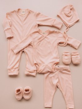 Scarpine per Neonati in Lana Merino e Seta - Light Pink - 2