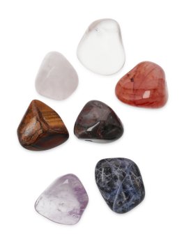 Set 7 Pietre Burattate Chakra con Ciondolo - 2