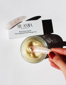 Spatola per Crema e Massaggio Viso in Quarzo Rosa - 4