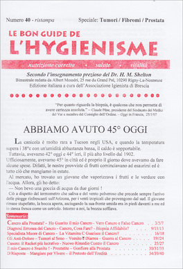N. 40 - Speciale: Tumori / Fibromi / Prostata — Rivista - 1
