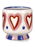 Candela in Ceramica "A Dopo" Hearts - Vaniglia e Legno di Rosa