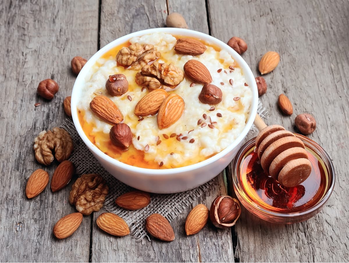Porridge proteico con latte di soia