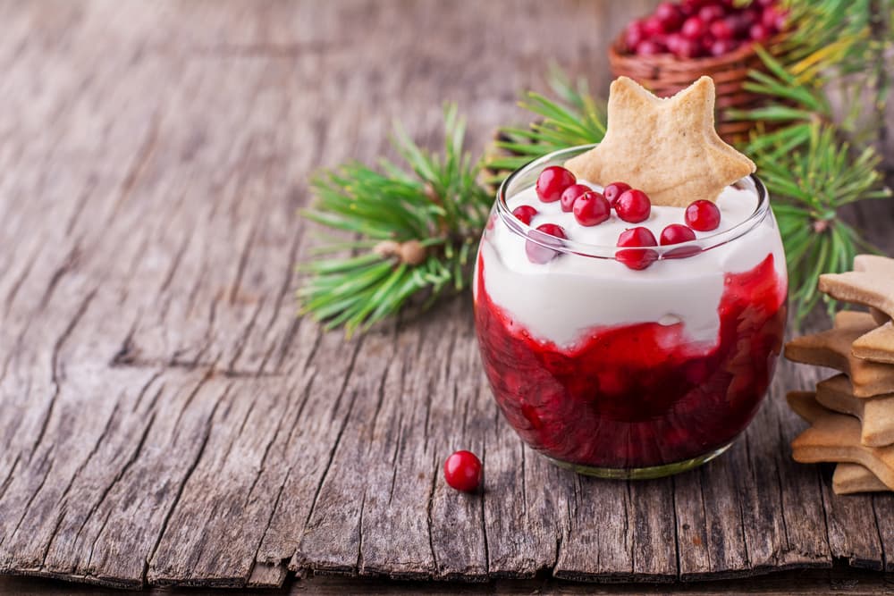 Crema di mirtilli con panna vegetale
